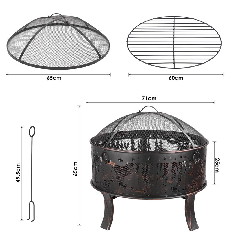 Round Steel Smokeless Fire Pit