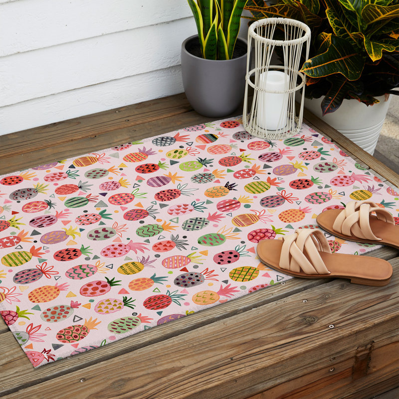Alamin Abstract Indoor / Outdoor Rug, Rectangle 2' x 3'