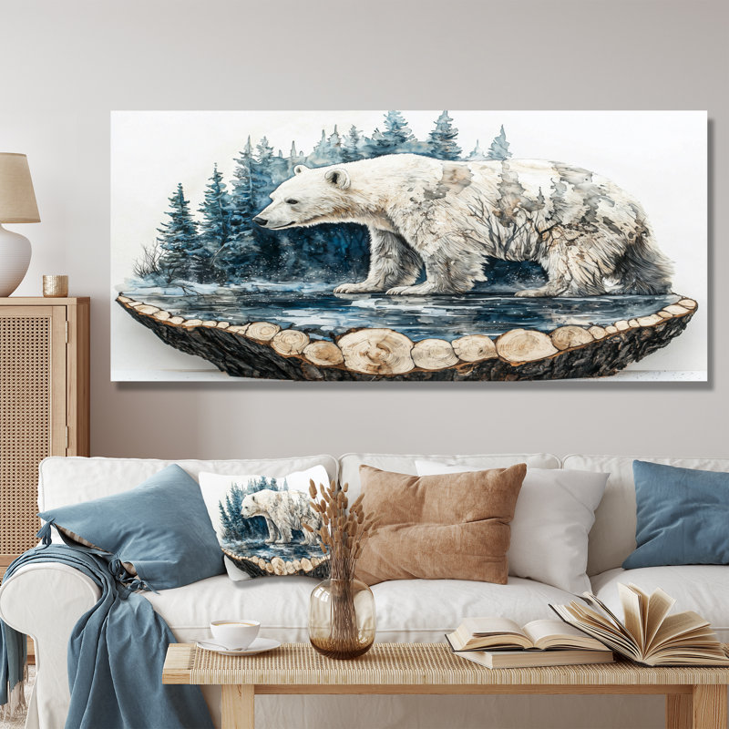 Gihanna - animaux, art mural, H 28 po x l 60 po, Toile tendue