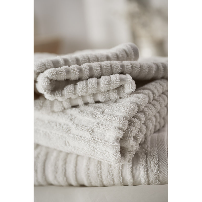 Bath Linens Washcloth with Tatami Weave, Dune