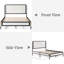 Base de lit plateforme en métal de qualité supérieure avec tête de lit en tissu 23 po et rangement sous le lit 8 po-2091687687