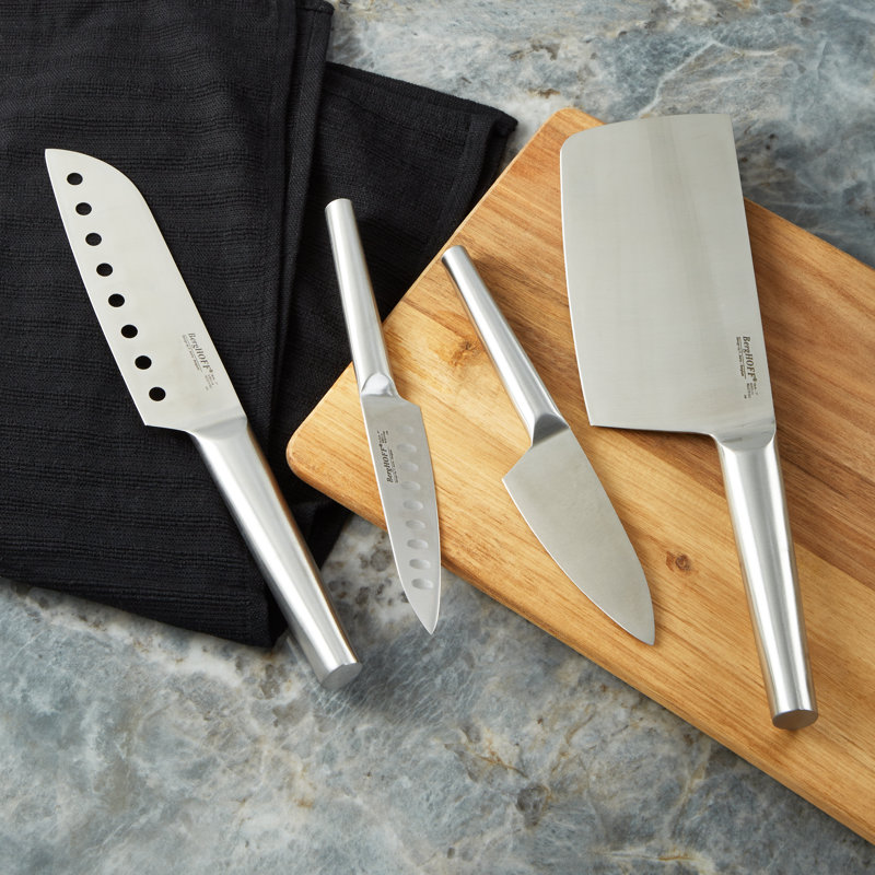 BergHOFF Straight 5 Piece Santoku Knife Set with Sharpener