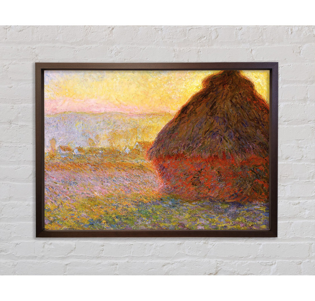 Graue Stapel 1 von Claude Monet - Einzelbildrahmen Kunstdrucke auf Leinwand