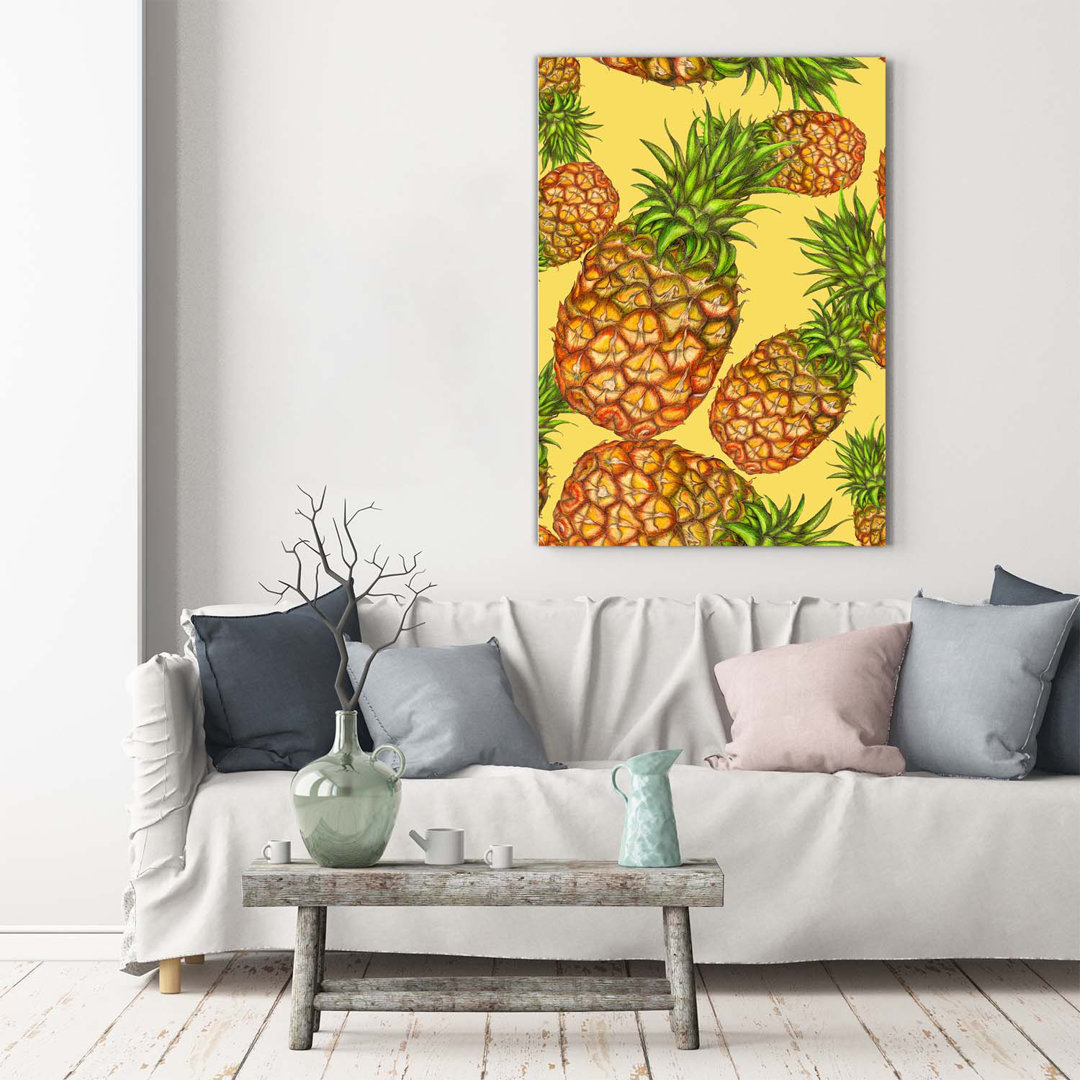 Ananas - Kunstdrucke auf Leinwand - Wrapped Canvas