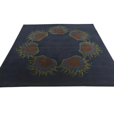 Square Parris Navy Blue Rug
