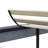 Simple Grey Bed Frame, Adjustable Headboard (Bed)-1065625443
