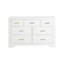 Ensemble de miroir de commode moderne moderne à finition blanche avec 7 tiroirs et glissières lisses-1200300751