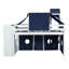 Lit mezzanine simple avec tente et tour-2101497683