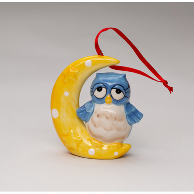 Owl over the Moon Ornament 