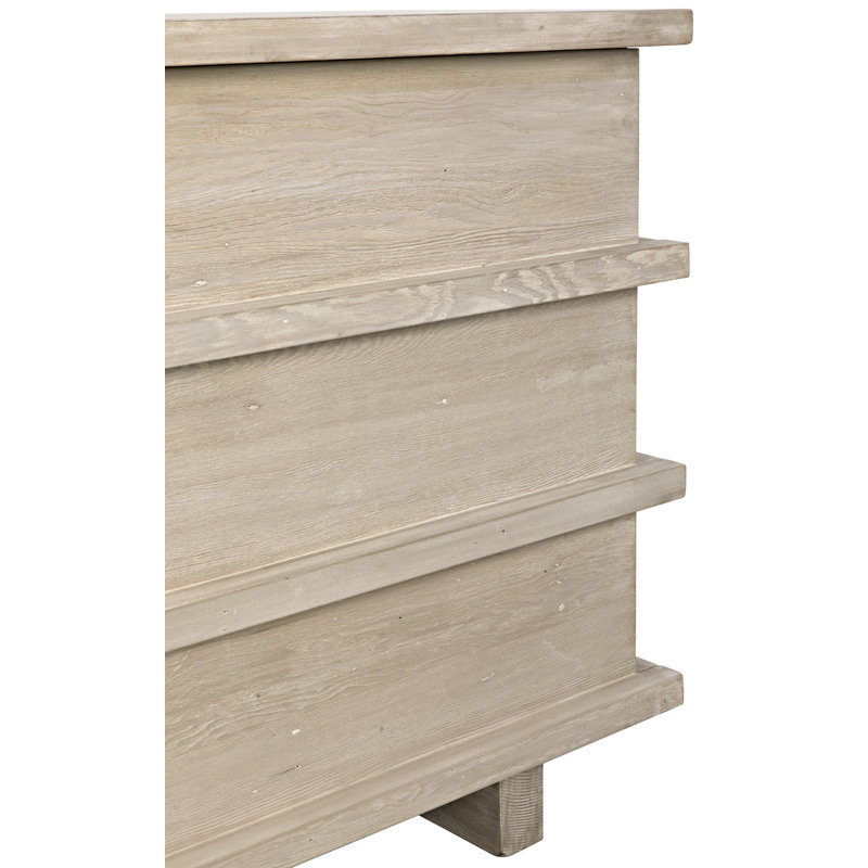 Bergamot 3 - Drawer Solid Wood Dresser, Gray Wash Wax