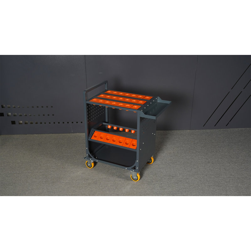 Chariot à outils gris Chariot à outils à commande numérique CAT40 Chariot à outils BT40 Chariot porte-outils à commande numérique Chariot de service de machine-outil à commande numérique (capacité CAT40 35)