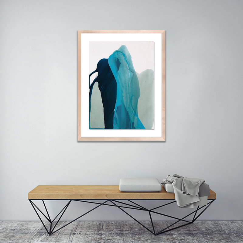 Blue Abyss V Painting by Kim Whiteside, 40" H x 31" W x 2.5" D, Natural