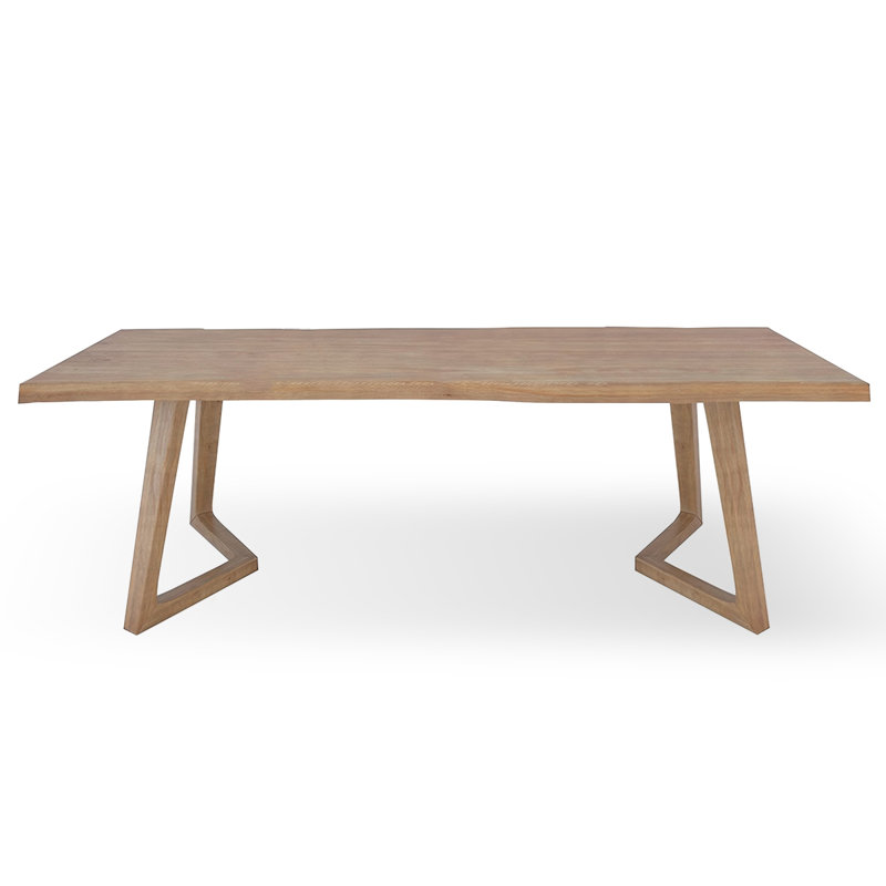 Brown Rectangular Solid Wood Dining Table, 29.53"H x 102.36"L x 39.37"W
