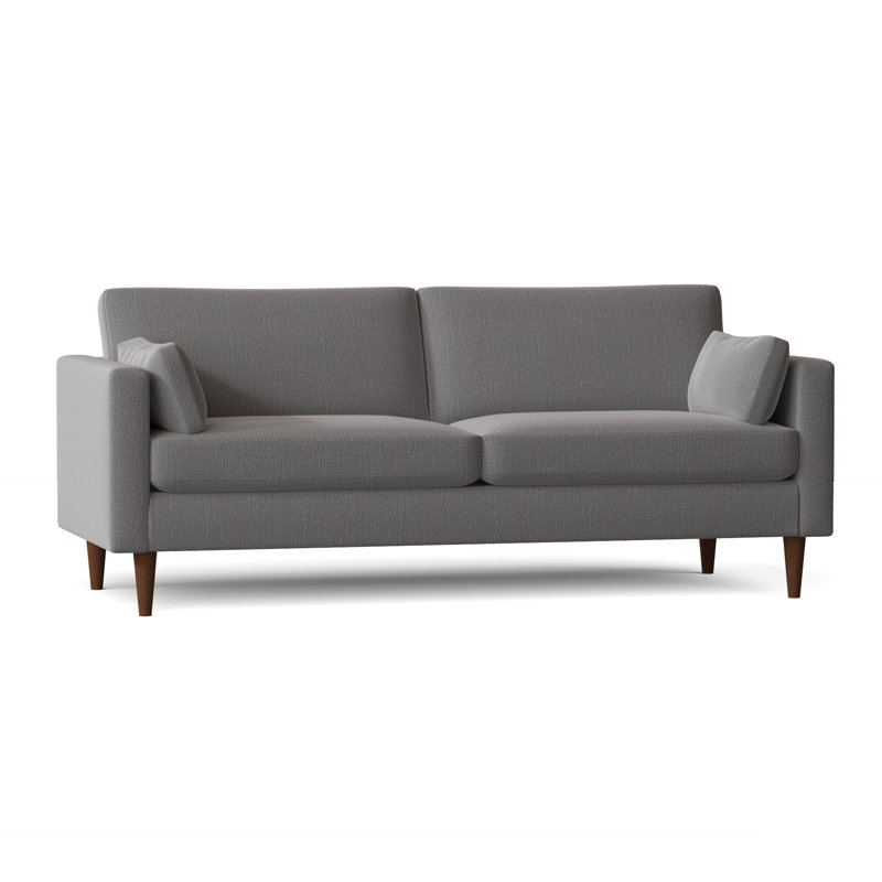 Viveros Upholstered 81'' Sofa, Dark Walnut, Charcoal Grey Performance