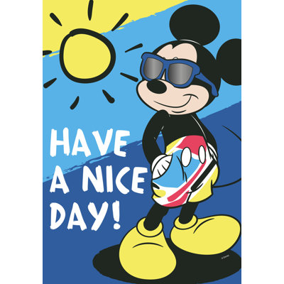 Drapeau Disney «Have a Nice Day» Mickey House, 28 po x 40 po, produit sous licence officielle Disney, vendu séparément