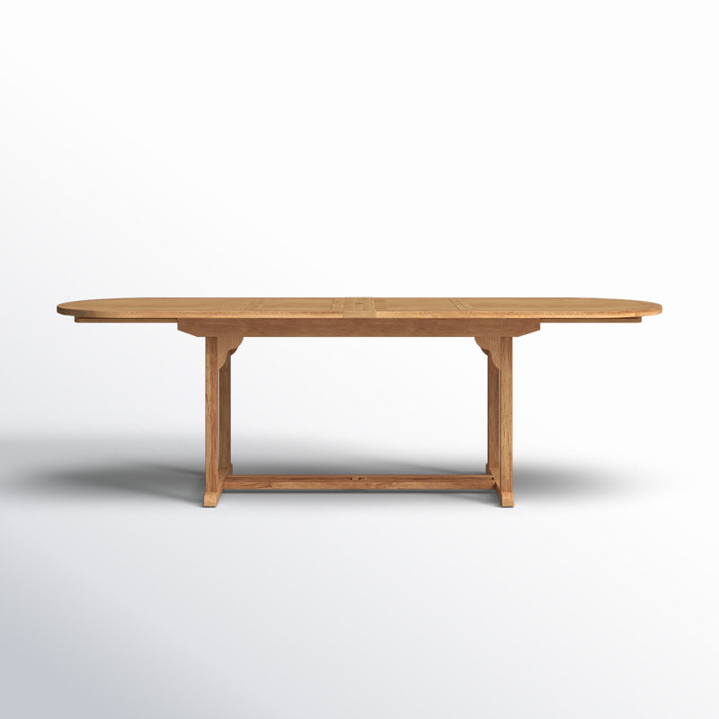 Oval Double Extendable Teak Dining Table
