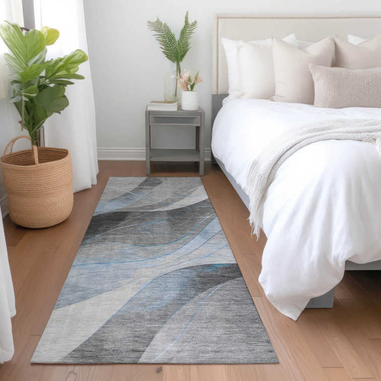 Machine Washable Indoor/Outdoor Cinead ACN1668 Sky Rug