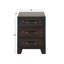 Armoire rétro en similicuir brun foncé Iinden