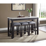 Phulkana 3 - Person Marble Top Four Leg Dining Set