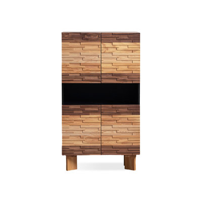 Modern Walnut Solid Wood Accent Cabinet