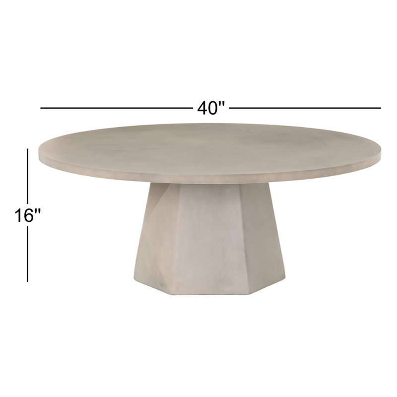 Bowman Concrete Coffee Table, Gray
