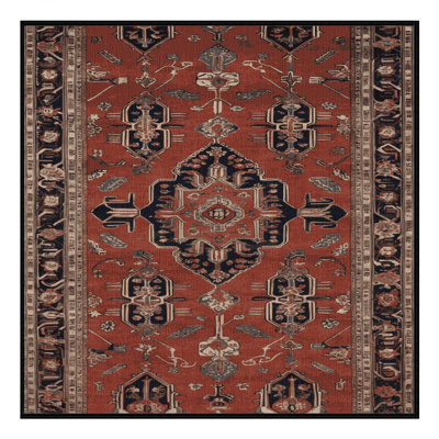 Machine Washable Persian Brown Area Rug