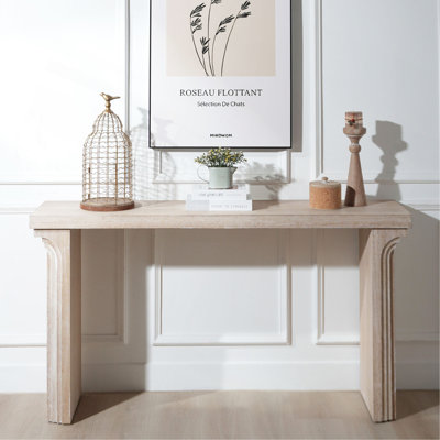 Console moderne minimaliste en bois de 58 po pour vestibule, salon et couloir - Décoration polyvalente
