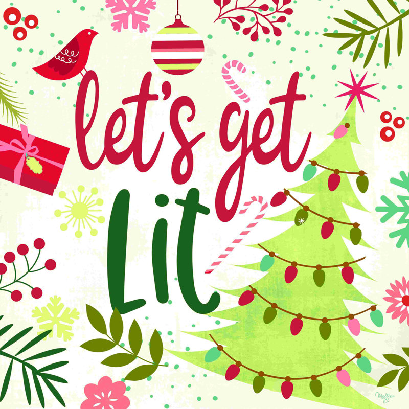 «Let Get Lit» par Mollie B., impression sur toile tendue, H 30 po x l 30 po