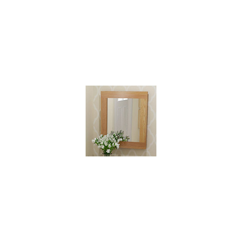 Frazier Solid Wood Flat Mirror, 93cm H x 68cm W x 2cm D