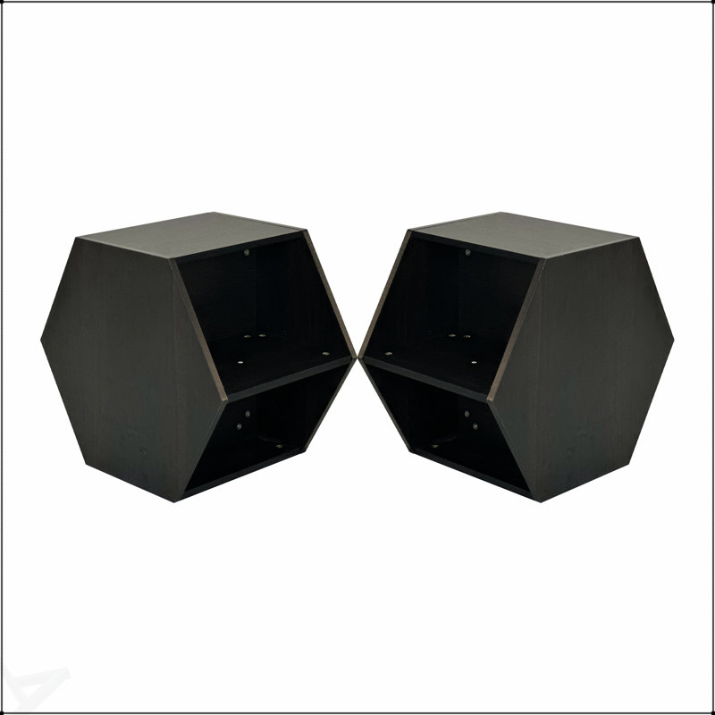 Ensemble de table basse hexagonale polyvalente, 2 pièces, idéal pour la vie moderne et l’optimisation de l’espace avec deux options de placement.