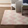 NICOLE MILLER NEW YORK Kendall Fluted Geo Handcrafted Wool Area Rug Rose
