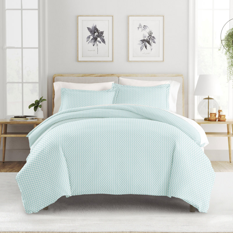 Becky Cameron™ Polyester Duvet Cover, King Duvet Cover + 2 King Shams, Light Blue