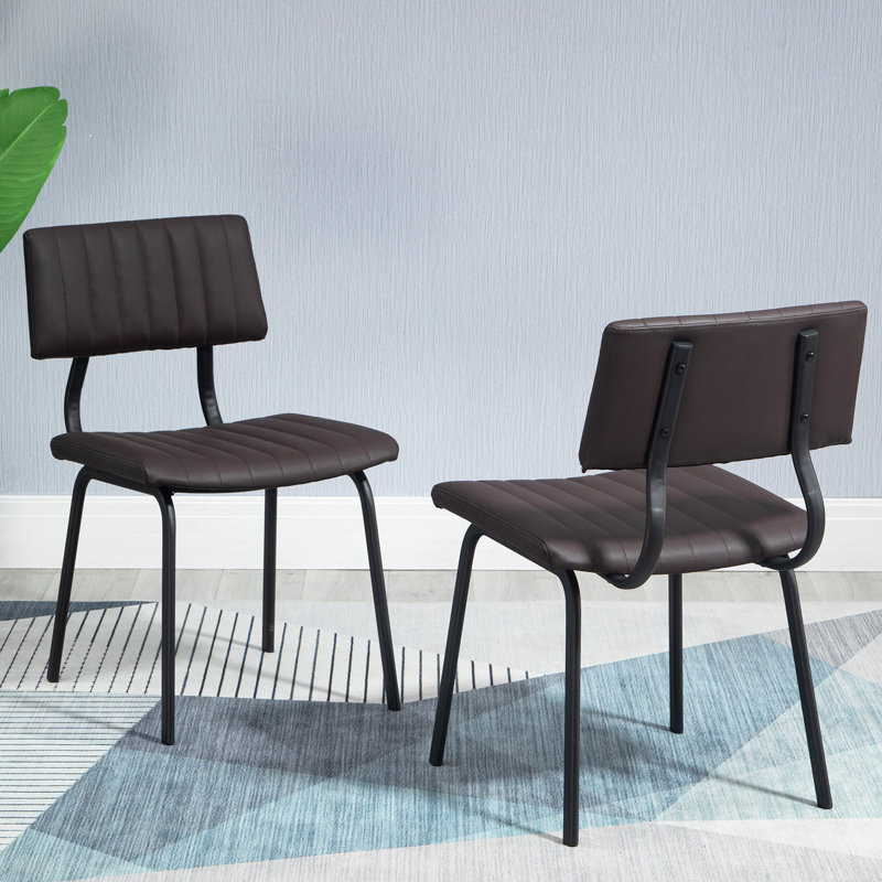 Rushden 46cm H Upholstered Side Chair, Dark Brown