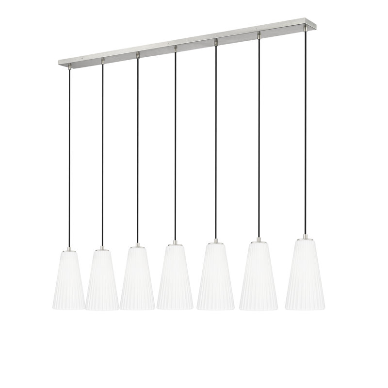 Farrell 5 Light Linear Chandelier, Brushed Nickel, 11'' H x 6'' W x 54'' D