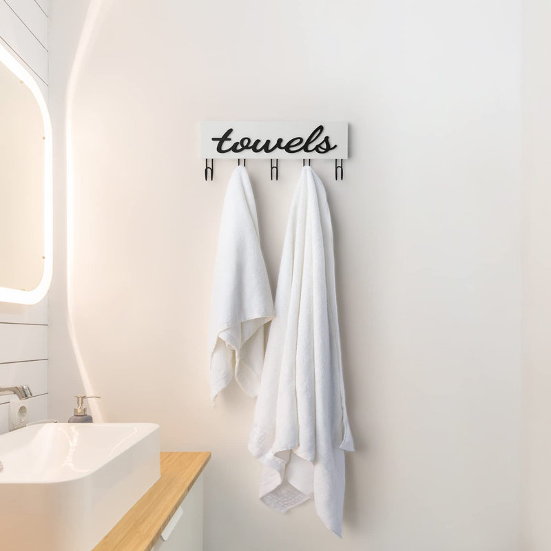 Porte-serviettes mural, Blanc