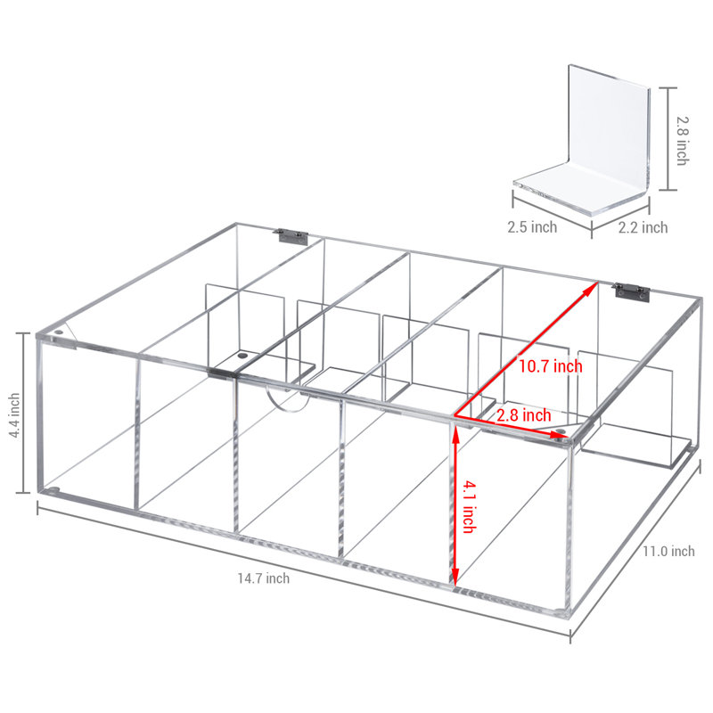 MyGift 14.68'' W 11.02'' D Basketball Plastic/Acrylic Player Card Case