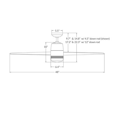 Velo Outdoor Downrod Ceiling Fan