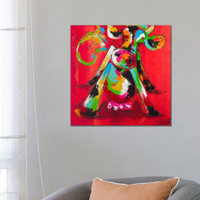 Disco Cow II by Art Fiore - Wrapped Canvas Print