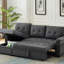 Linen Reversible Sleeper Sectional Sofa With Storage Chaise-1114135290-1114135293-1114135288