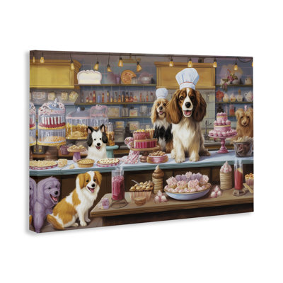 Sweet Treats Pastry Dogs Canvas Wall Art by Lazar Studio