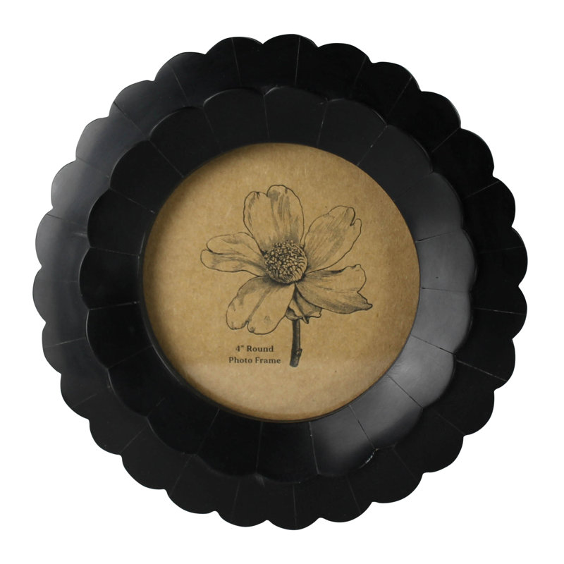 Cadre pétale rond - 4 pouces, Noir, noir, noir, noir