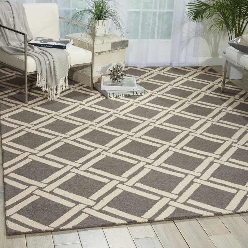 Asinou Geometric Wool Hand Woven Area Rug, Rectangle 244 x 335cm