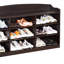 Range-chaussures en bois 18 paires