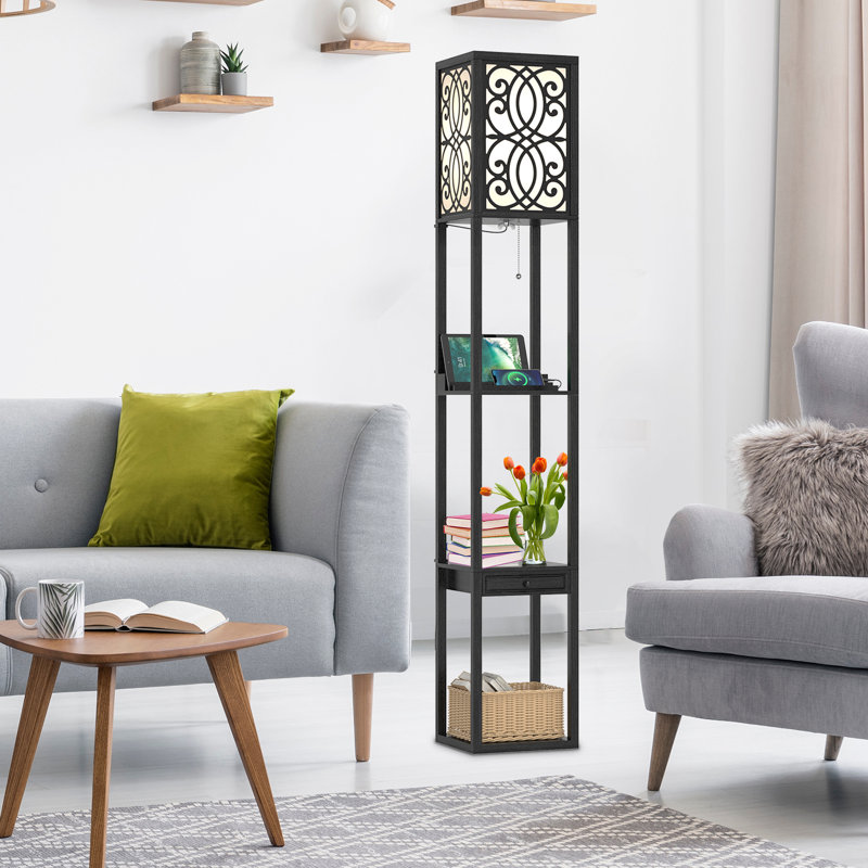 Carmorn 160cm Black LED Column Floor Lamp