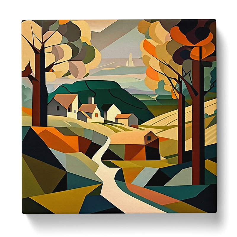 Landscape Cubism - Wrapped Canvas