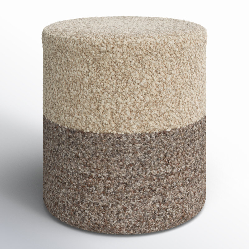 Hatteras Upholstered Pouf, Brown