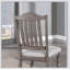 2 chaises d'appoint de style transitionnel en bois massif gris et gris