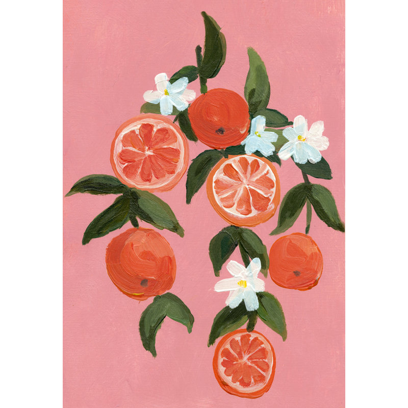 Orange Blossom Branch - Painting Print, 91cm H x 61cm W, Wrapped Canvas