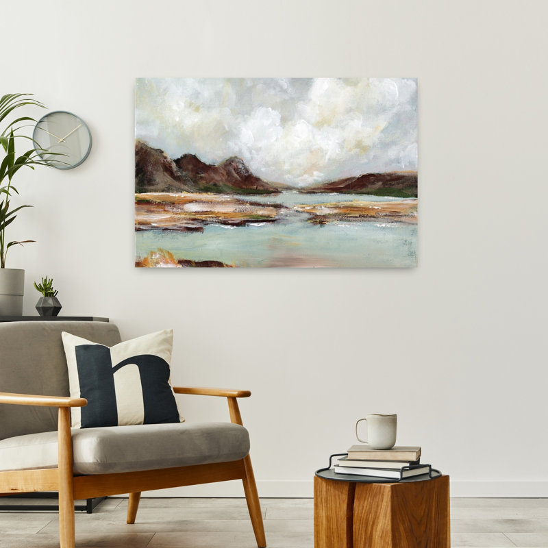A Coastline Abstract Coastal Landscape Art, H 24 po x l 36 po