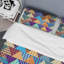 Multicolore patchwork matelassé - ensemble de housse de couette abstrait - microfibre de polyester-431926044